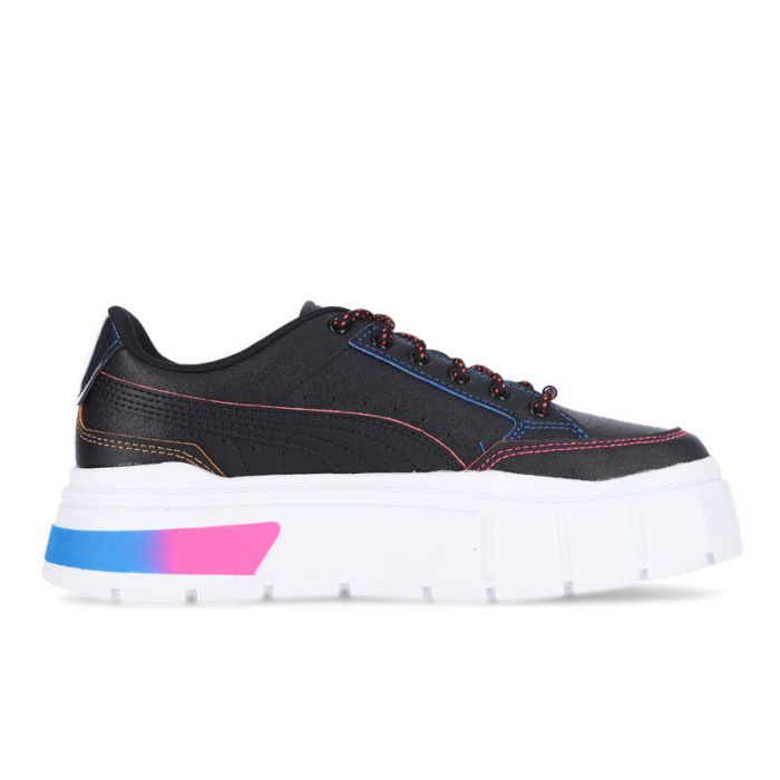 Puma Mayze Stack Cosmic Youth Shoes Black/Blue Side Step