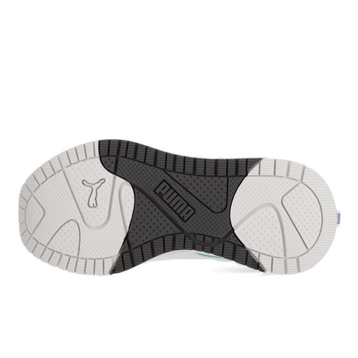 Puma R75 Disrupt Shoes Womens White/Blue/Grey | Side Step