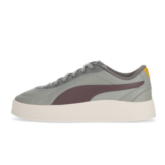 Fashion Puma Cali 45 Puma CA Luxe Shoes Mens Smokey Grey/Raisin Side Step