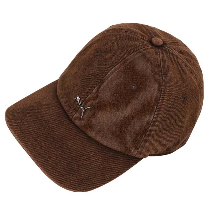 Puma Wardrobe Essentials Metal Dad Cap Chocolate Brown | Side Step