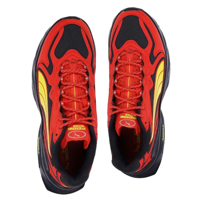 Puma Fade Nitro Ripstop Shoes Mens Red/Lemon | Side Step