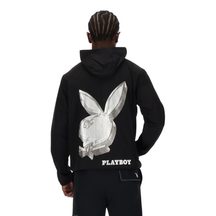 【極美品】PLAYBOY COLLECTION スエード調 ジャケット 黒 L Playboy Metallic Midnight Jacket Mens Black