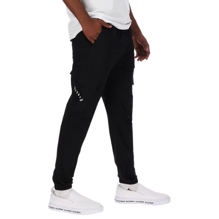Playboy Brave And Bold Cargo Pants Mens Black| Side Step