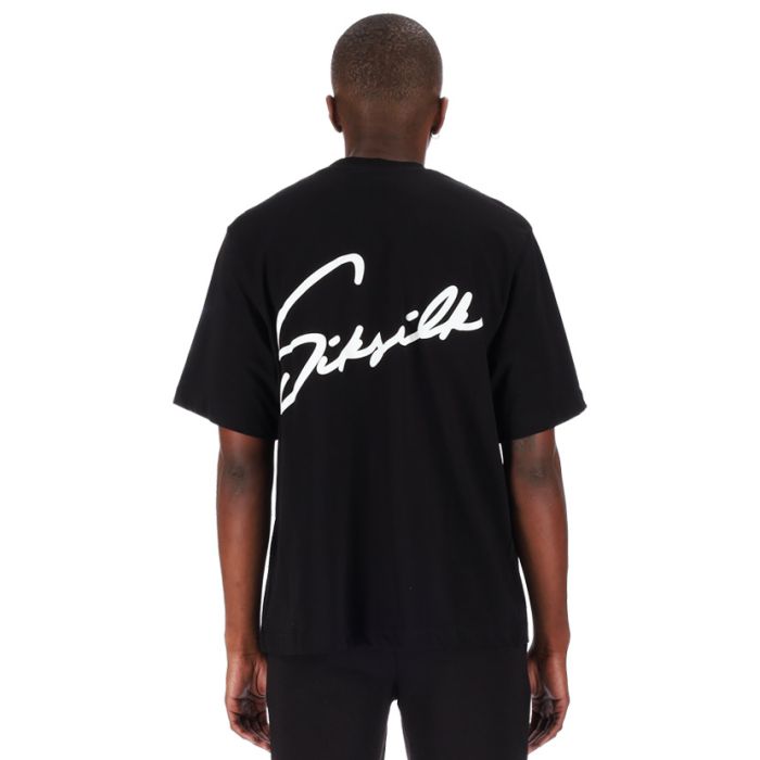 SikSilk Script T-Shirt Mens Black | Side Step