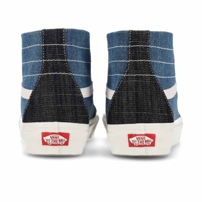 Vans sk8 hi blue denim discount