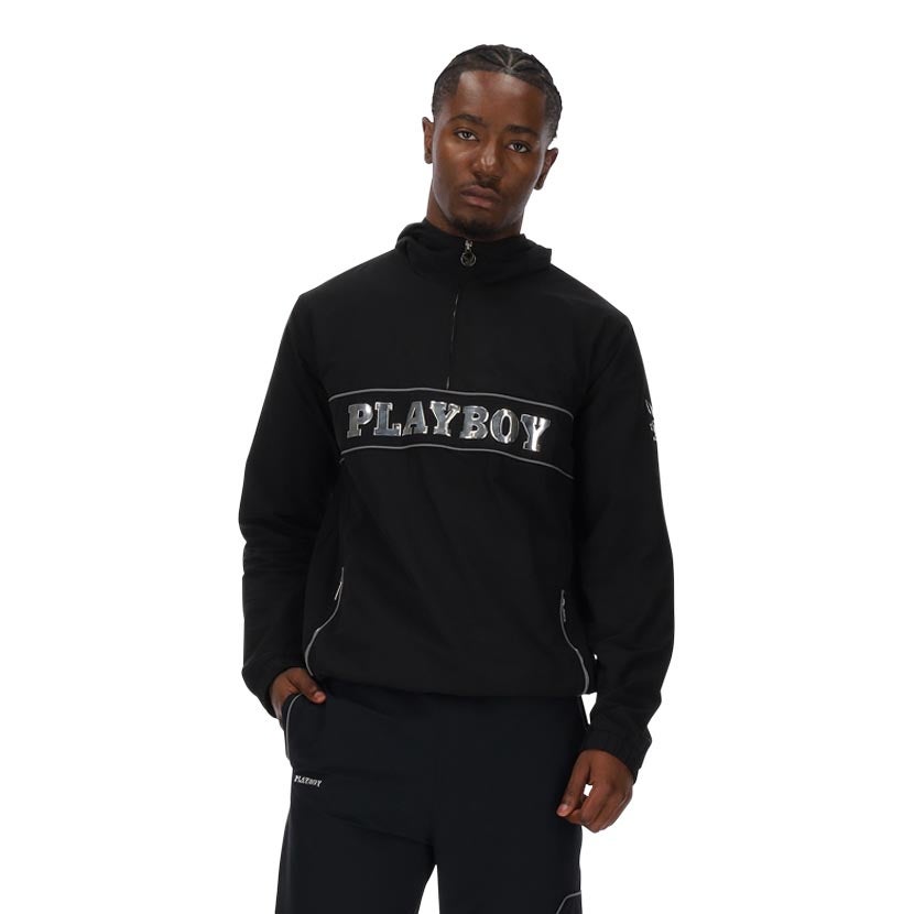 Playboy Metallic Midnight Jacket Mens Black | Side Step