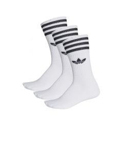 adidas Originals Solid Crew Sock 3 Pairs White