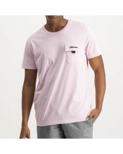 ellesse Pocket Single Jersey T-shirt Mens Pink Dress Blue