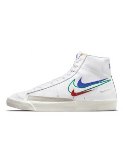 Nike Blazer Mid '77 Mens Sneaker White Game Royal Red Green Noise