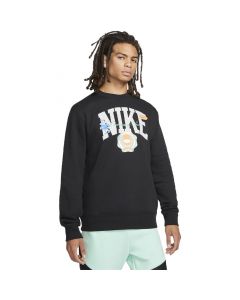 Nike Sportswear Basketball Fleece Crew Sweater Mens Varsity Black