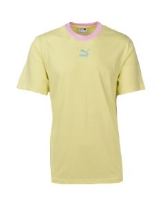 Puma Classic Ringer T-shirt Mens Pear Yellow