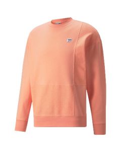 Puma Downtown Crew Neck Sweater Mens Peach Pink