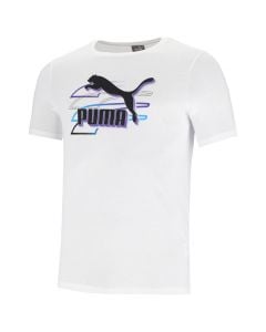 Puma Formstrip Echo Graphic T-shirt Mens White