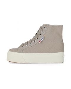 Shop Superga 2708 Extra Hi Top Sneaker Womens Grey Colomba at Side Step Online