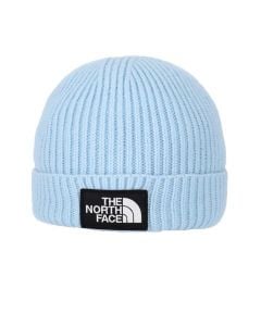 The North Face Logo Box Cuffed Beanie Beta Blue