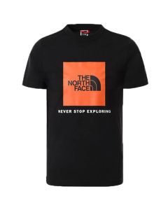 The North Face Box T-shirt Youth Black Red Orange