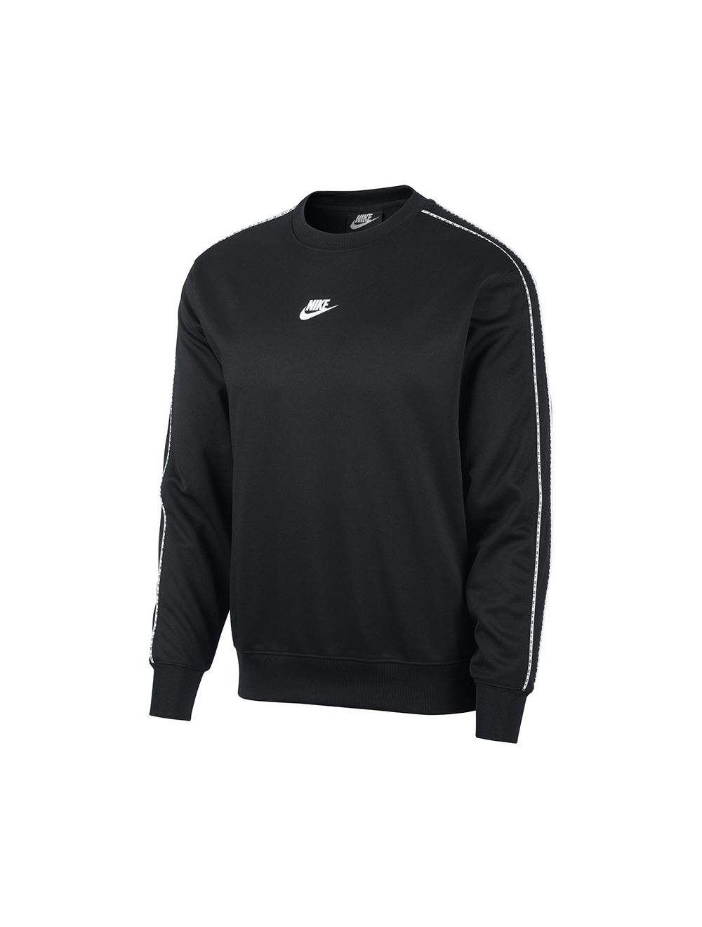 Nike Repeat Logo Crew Sweater Mens Black White