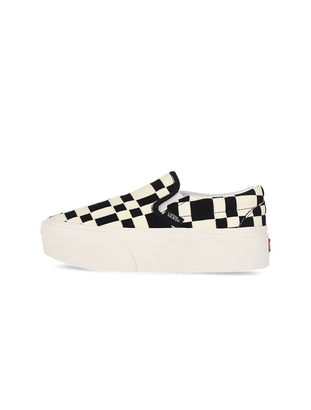 Vans Classic Slip On Stackform Sneaker Womens Checkered Black