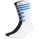 Shop adidas Originals Trefoil Crew 2 Pack Socks White Black at Side Step Online