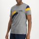 Shop ellesse Sleeve Panel T-shirt Mens Grey Dress Blue Yellow at Side Step Online