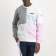 Shop ellesse Colour Block Sweat Top Mens Drizzle White Pink at Side Step Online