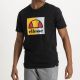 Shop ellesse Logo Block T-shirt Mens Black Yellow White at Side Step Online