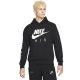 Shop Nike Sportswear Air Fleece Pullover Mens HD Black Light Bone at Side Step Online