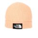 Shop The North Face Logo Box Cuffed Beanie Apricot Ice at Side Step Online