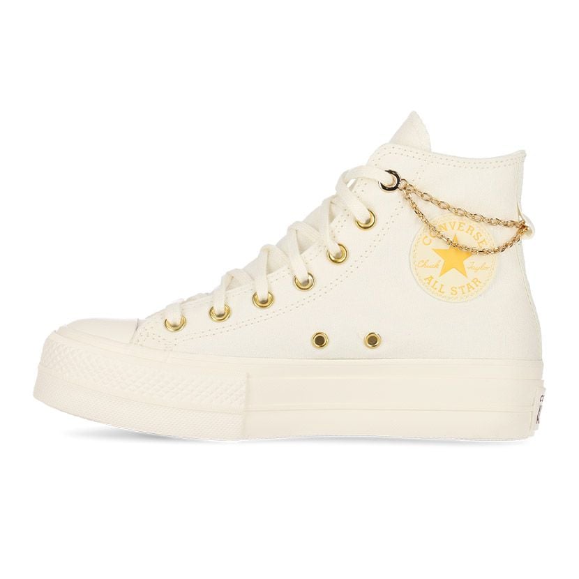 Converse Chuck Taylor All Star Platform Gold Chain Sneaker Womens Egret