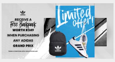 adidas x Grand Prix– Free adidas Backpack - Gift with Purchase